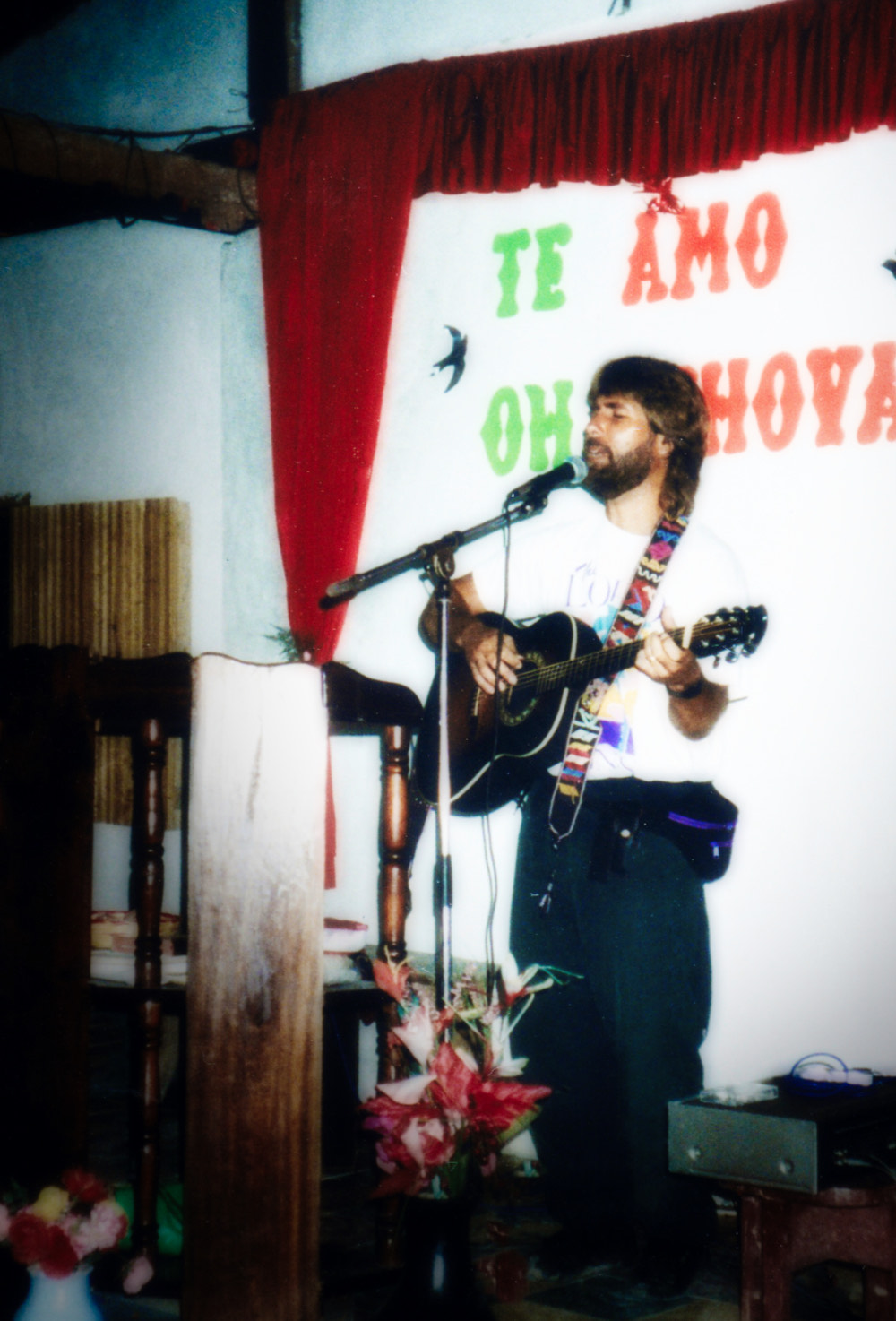  Rafael with Guitar Leading Worship at the Orphanage 