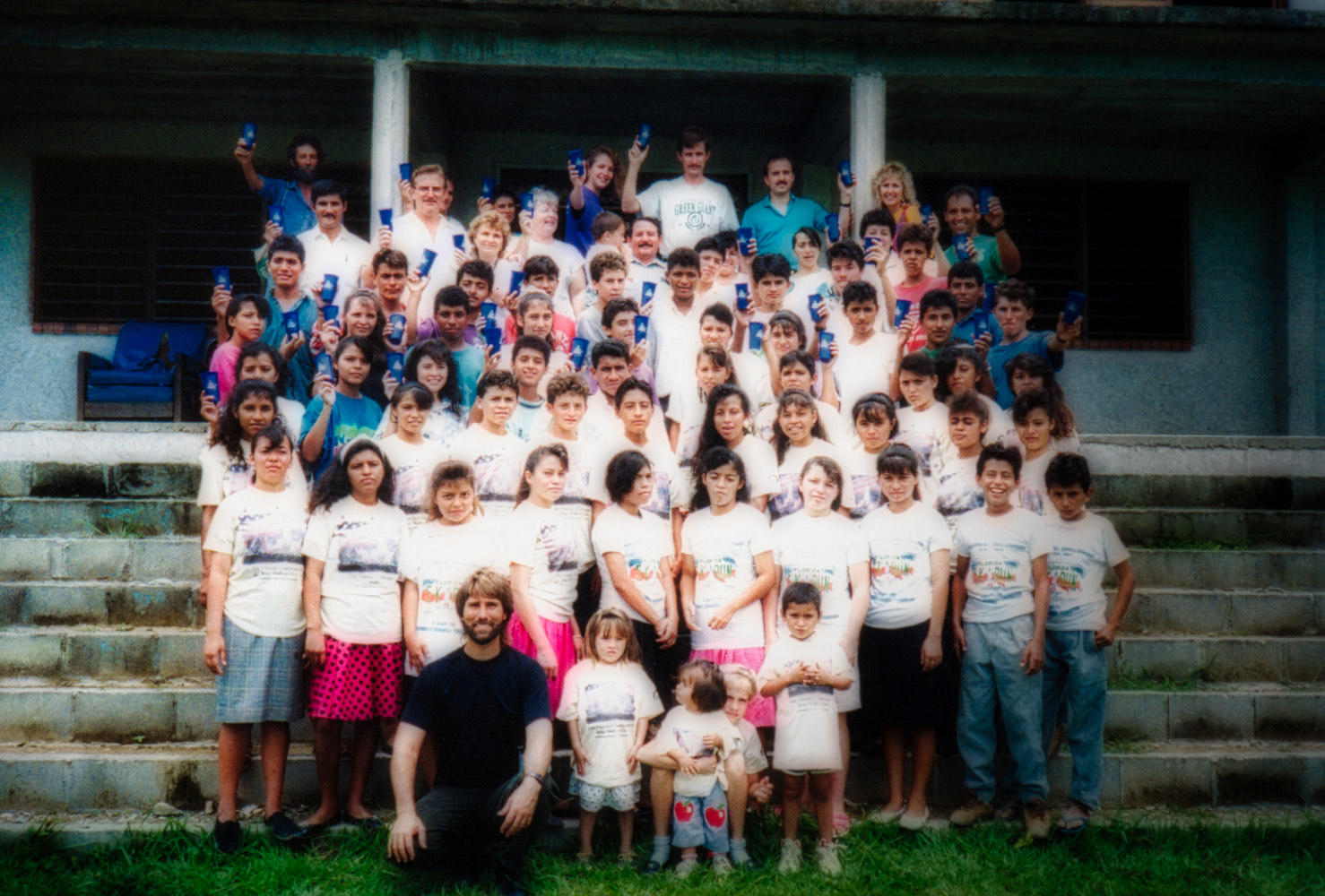  Rafael with the orphanage children (notice the little one at the front staring at Rafael!) 