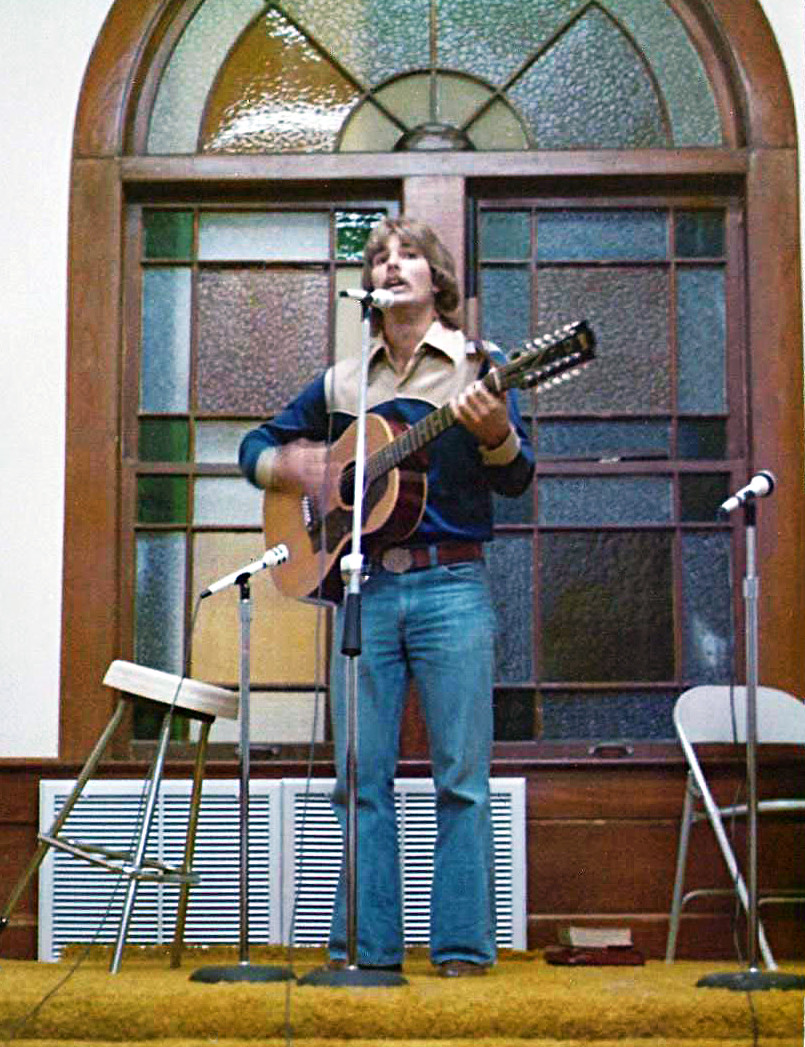  Not sure what is going on with the stool beside Rafael, but leading worship was a big part of his adult life. 